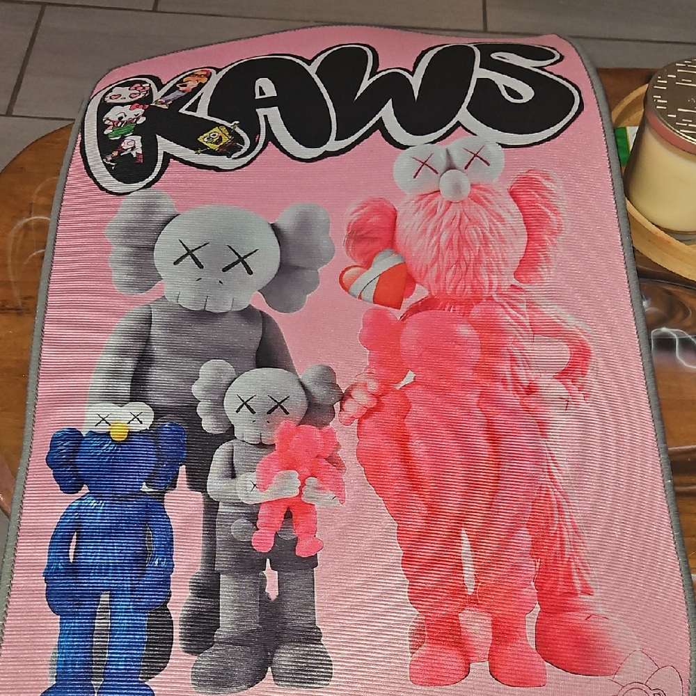 KAWS RUG SQUARE  Hello Kitty Spongebob Kaws New